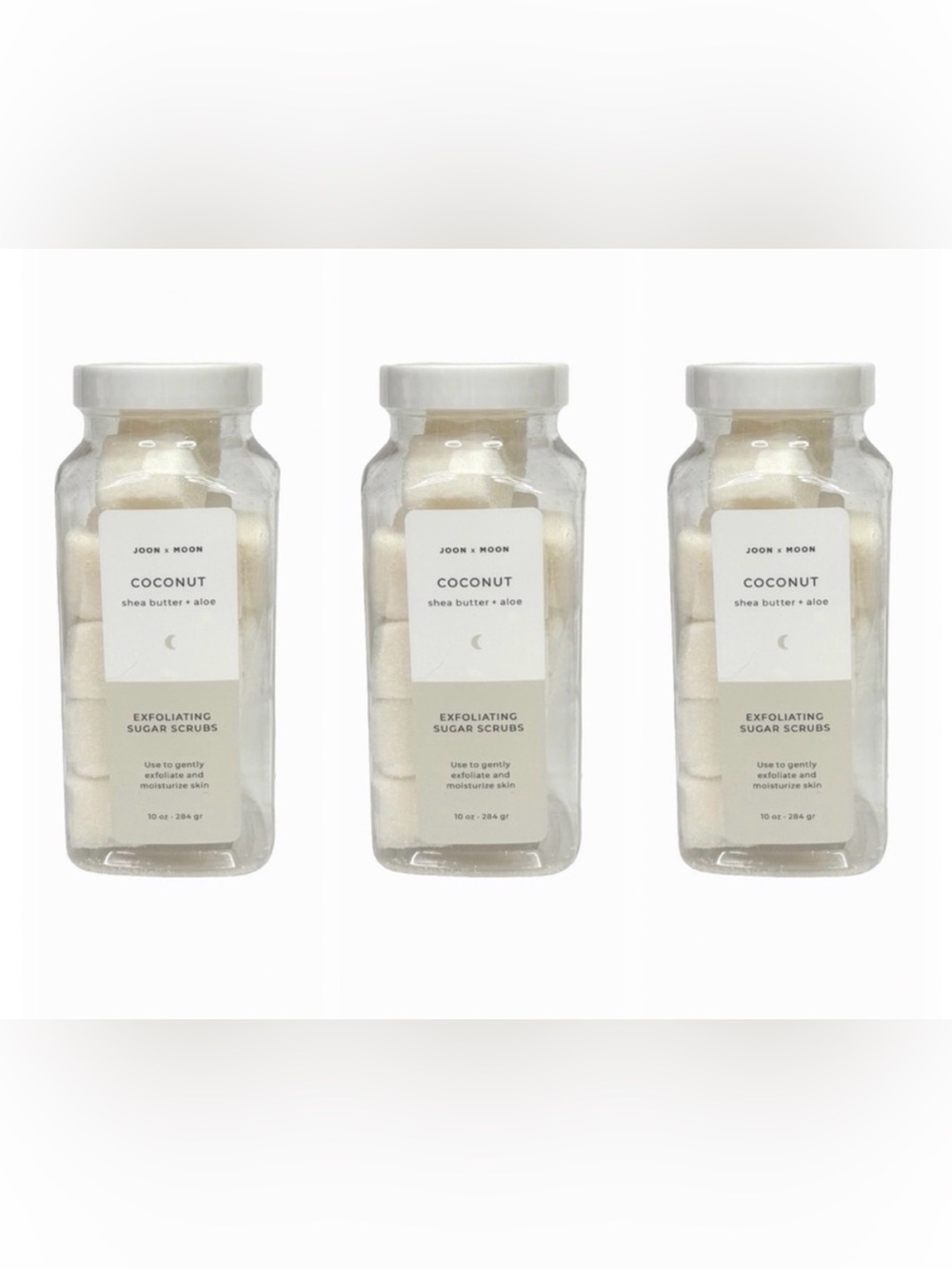 NEW ANTHROPOLOGIE JOON x MOON Coconut Exfoliating Sugar Scrub - Set of 3